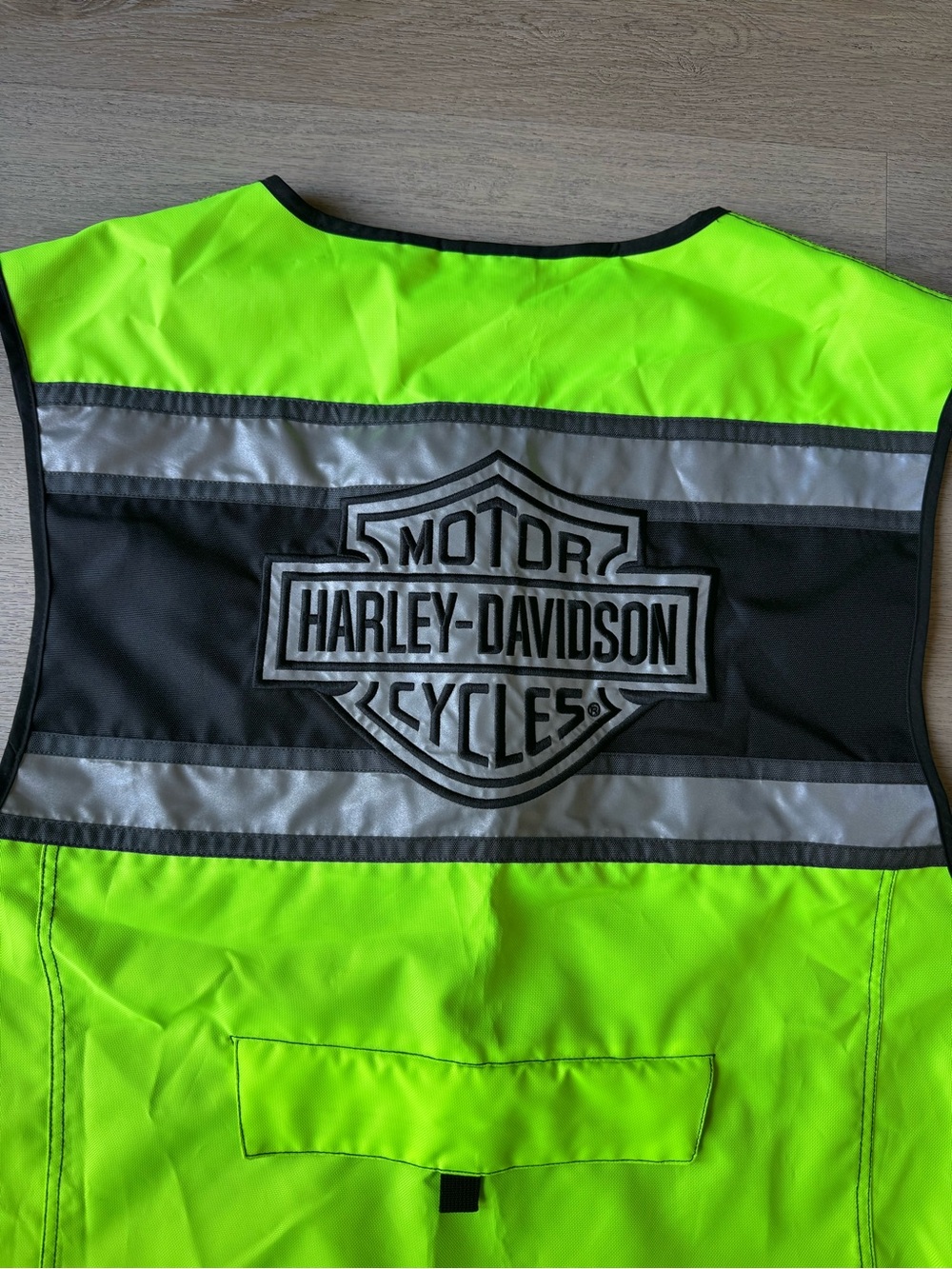 Harley-Davidson Neon Yellow Black Reflective Safety Vest - Picture 3 of 8